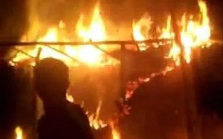 horrific fire at new barrackpore cloth factory several feared trapped