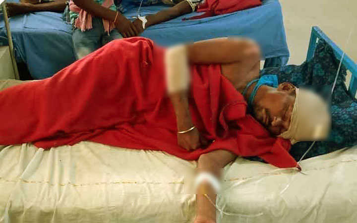 attacked on bjp worker in khanakul