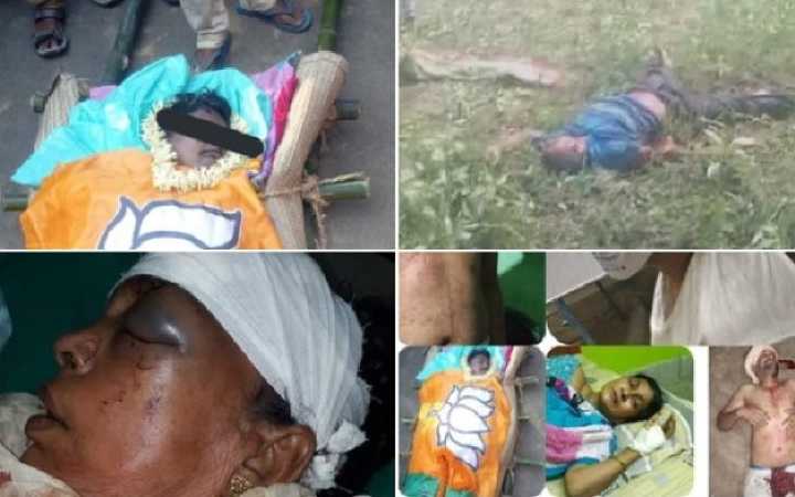 in just one month over two dozen bjp workers have been killed in bengal