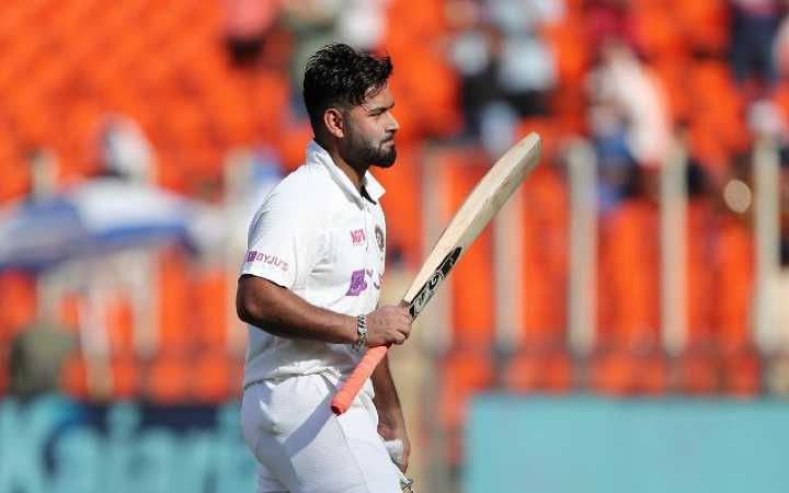 rishabh panths first century in the country