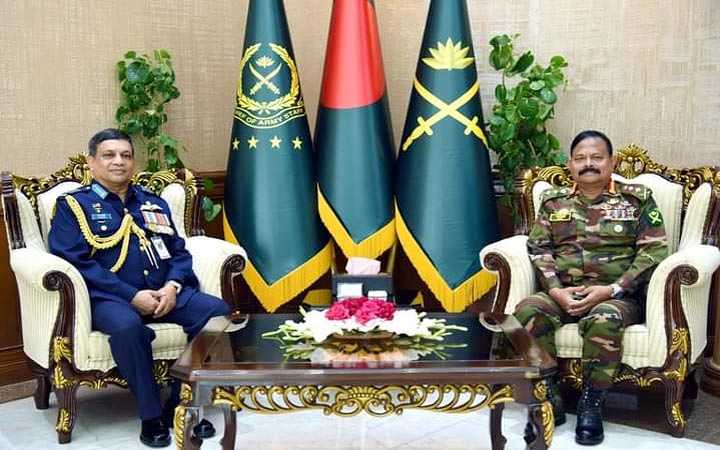 farewell meeting of the chief of air staff with the chief of bangladesh army