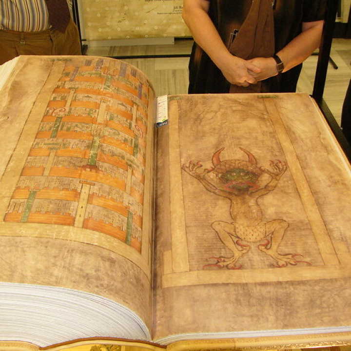 the devils bible or codex gigas written in only one night by mysterious writer