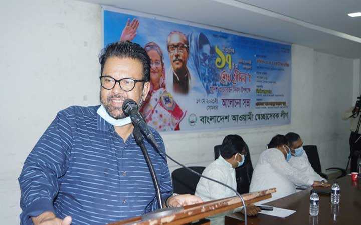 afm bahauddin nasim statement about sheikh hasina in the discussion meeting of the swechasebak league