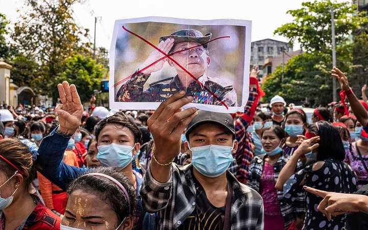 114 protesters were killed by myanmar troops