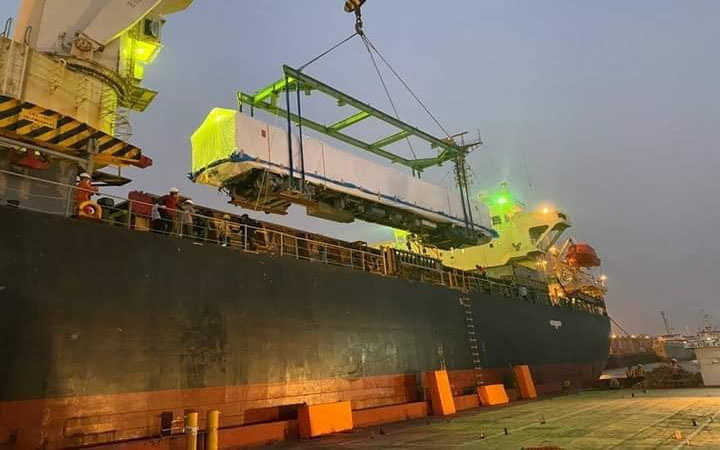 shipment of 6 metrorail bogies from japan has arrived in mongla port