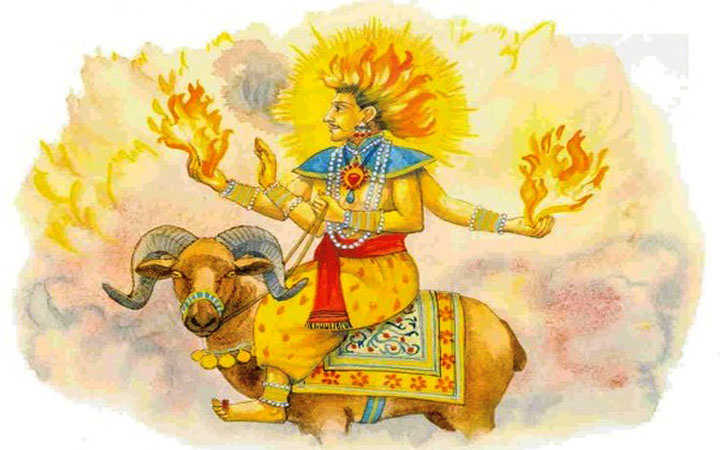 agni his vehicle is goat and indian ayurveda