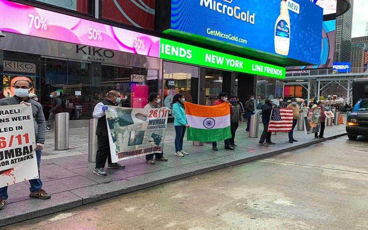 demonstrations against pakistan in times square