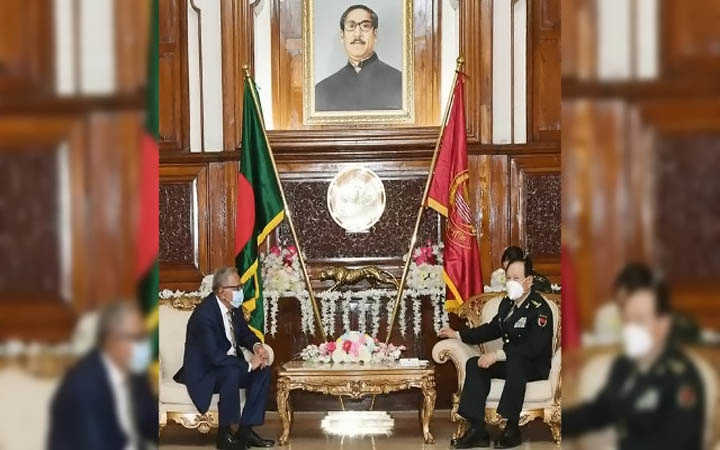 bangladeshi president meets chinese defense minister