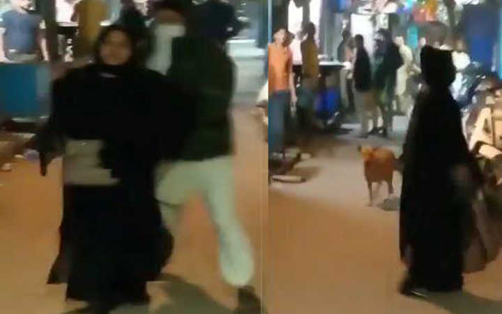 nasir sister nushrat random shots of delhi street video viral on social media