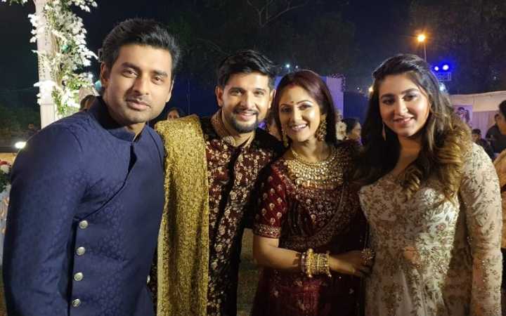 tv actor neel bhattacharya trina sahas reception at pc chandra garden kolkata