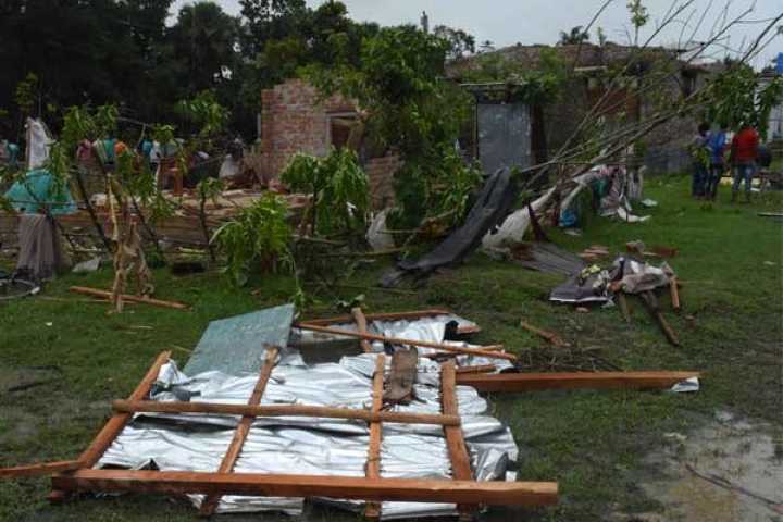 tornado hits in ashoknagar area