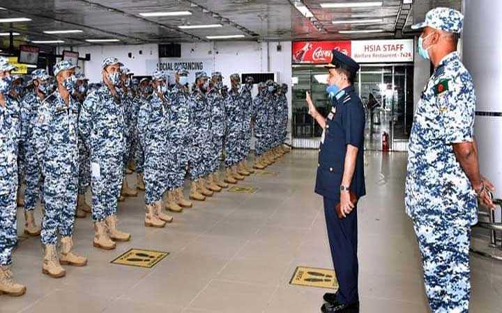 replacement of bangladesh air force peacekeeping contingent in central african republic