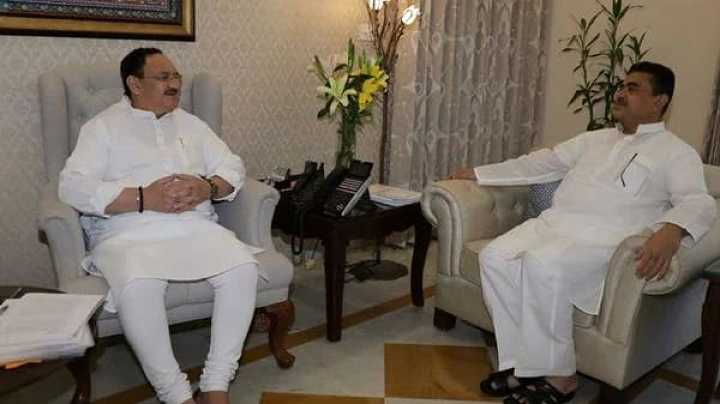 suvendu adhikari meets bjp president jp nadda