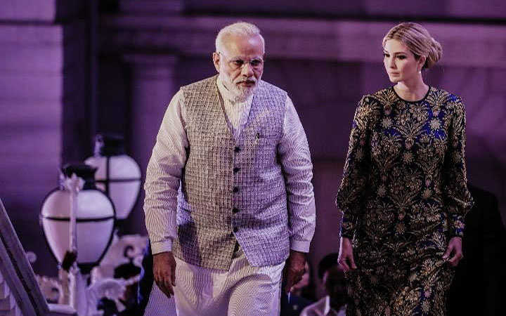 ivanka trump tweets to reminiscence hyderabad visit with pm modi