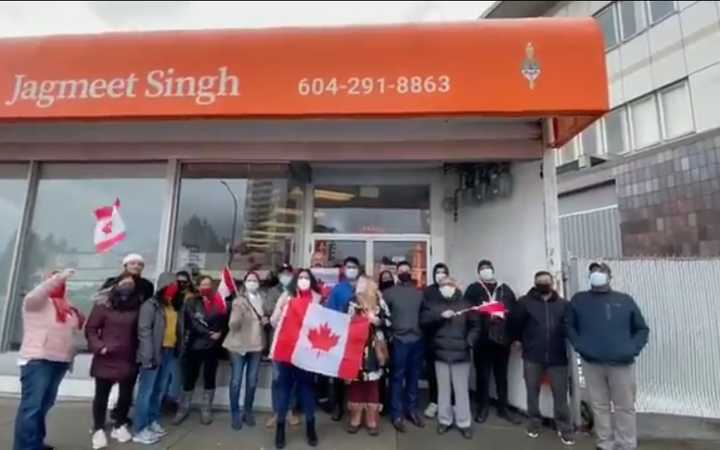 canada witnessed anti khalistan protest by hindus