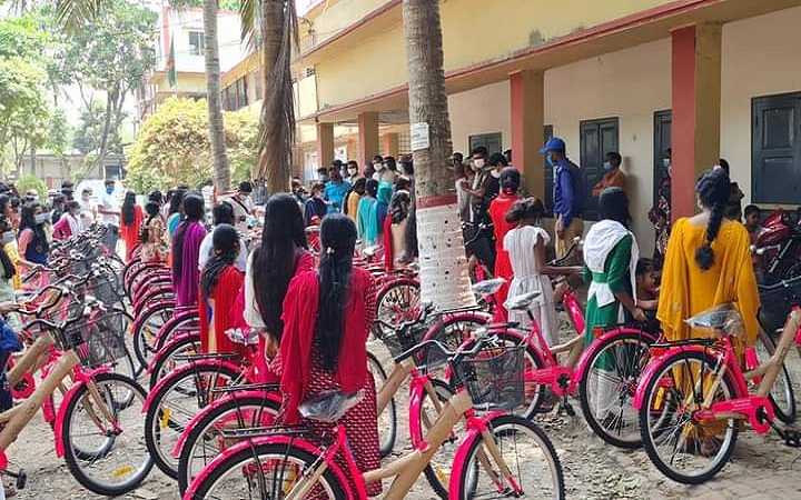 distribution of bicycles in magura at bangladesh