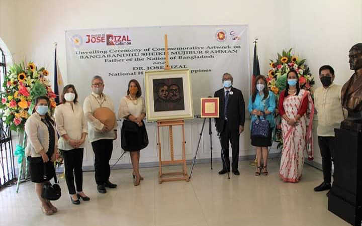 joint portrait of bangabandhu and jose rizal unveiled in philippines