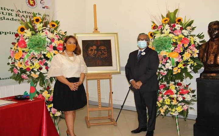 joint portrait of bangabandhu and jose rizal unveiled in philippines