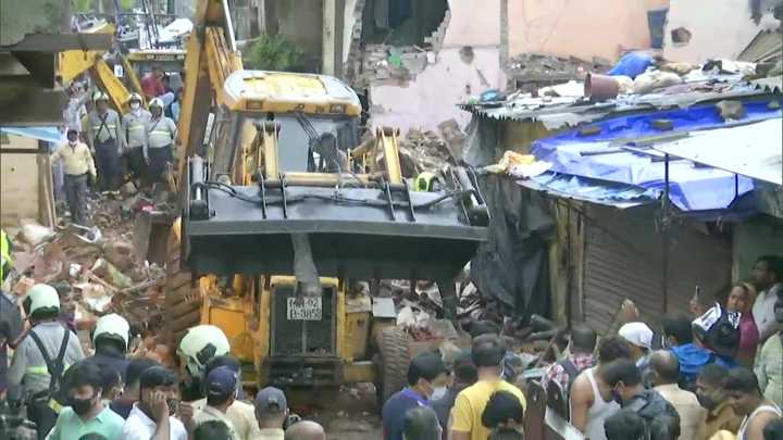 four storey building in malvani area of mumbai collapsed