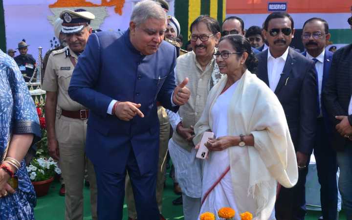 mamata banerjee and jagdeep dhankar in war of words on the sworn in programme