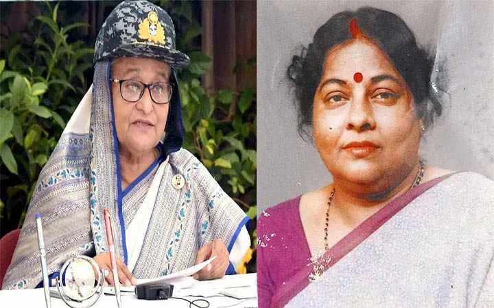 sheikh hasina mourns the death of dr anupam sens wife uma sengupta